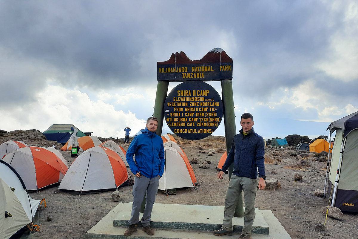 Climbers at Shira Camp 2